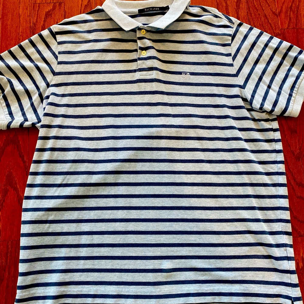 Men’s navy and grey polo